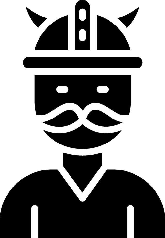 Viking Glyph Icon Design vector