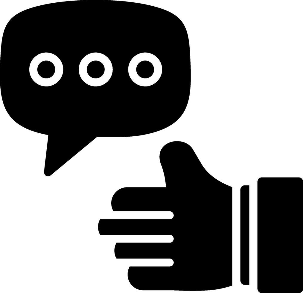 Thumbs Up Glyph Icon Design vector