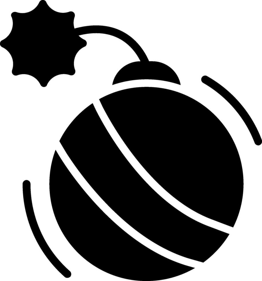 Bomb Glyph Icon Design vector