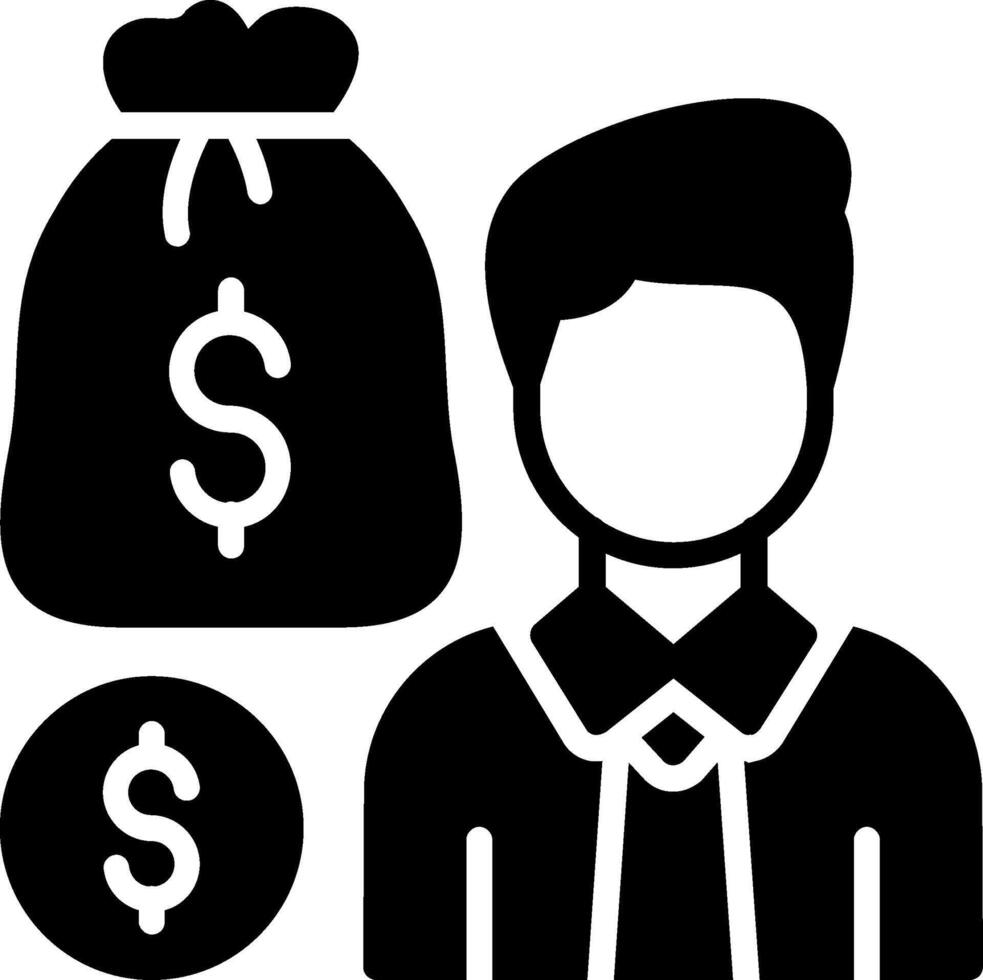 Creditor Glyph Icon Design vector