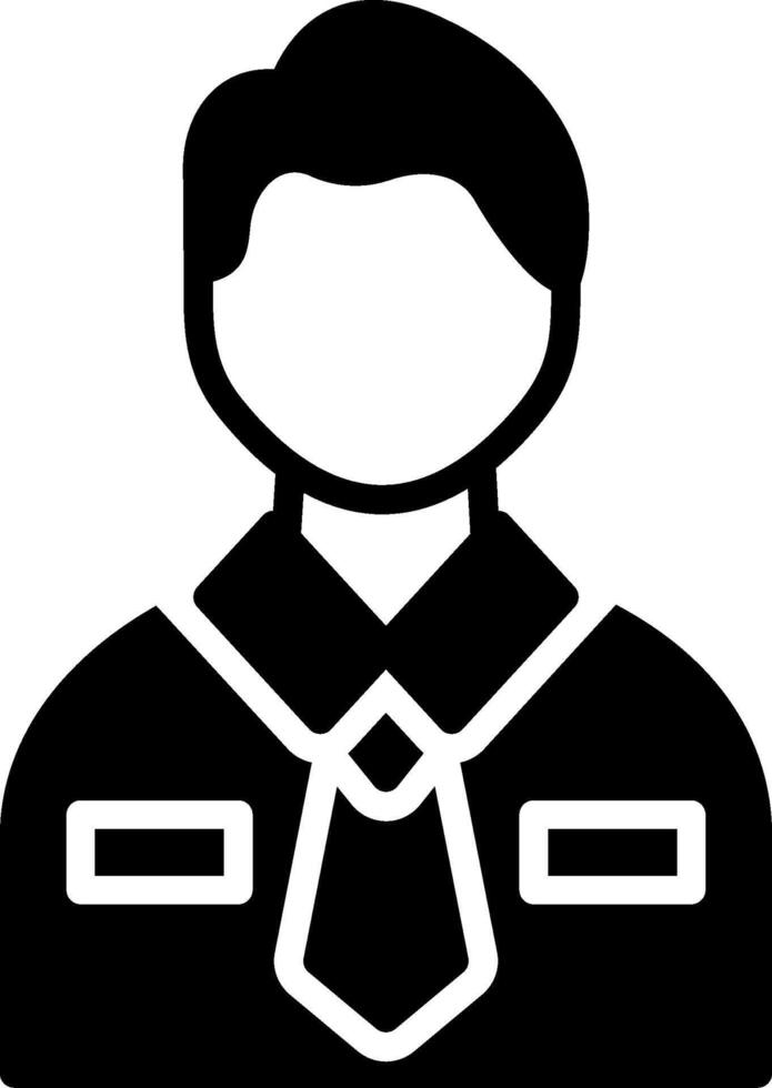Male Employee Glyph Icon Design vector