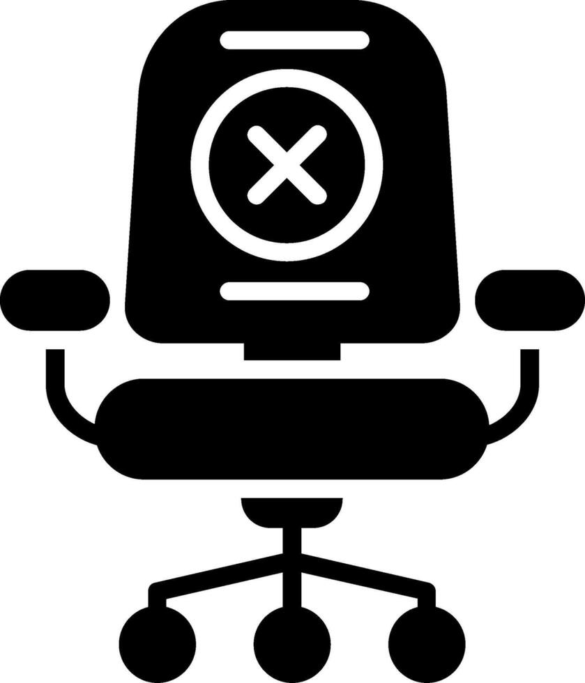 No vacancy Glyph Icon Design vector