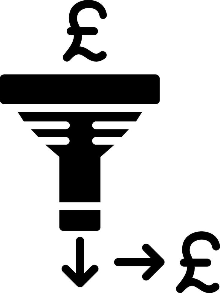 Sales PipeGlyph Euro Glyph Icon Design vector