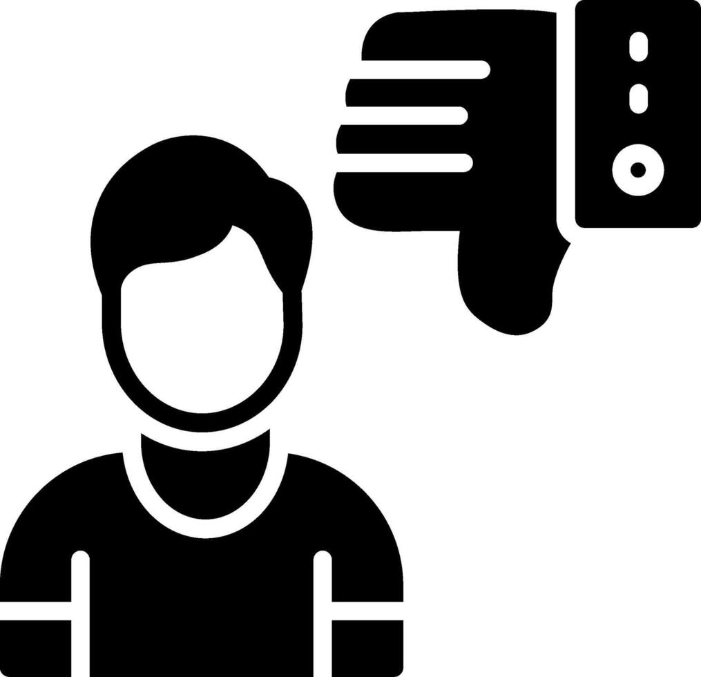 Reputation Loss Glyph Icon Design vector