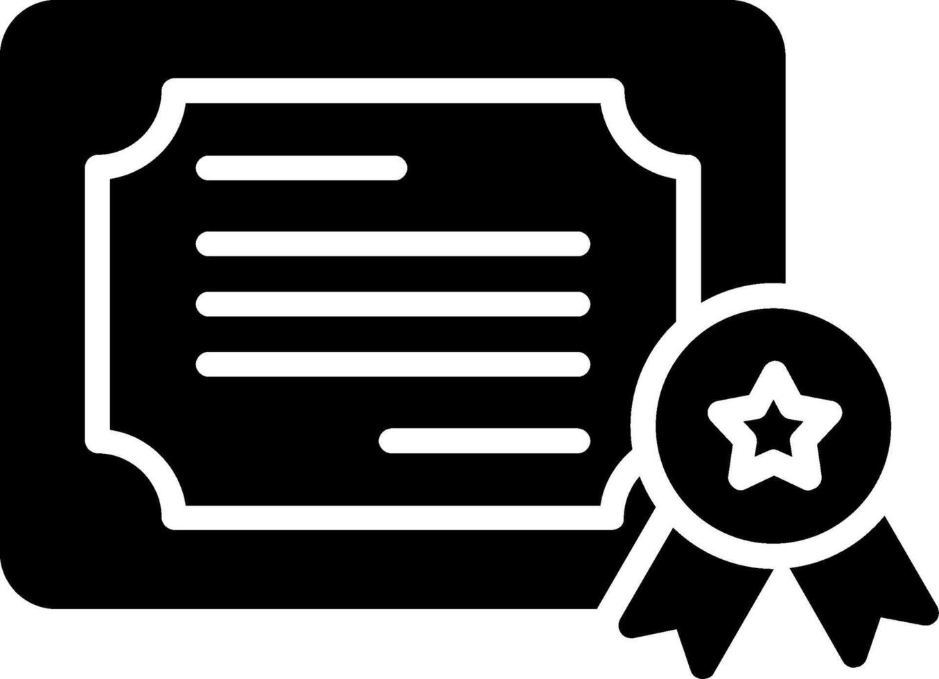 Diploma Glyph Icon Design vector