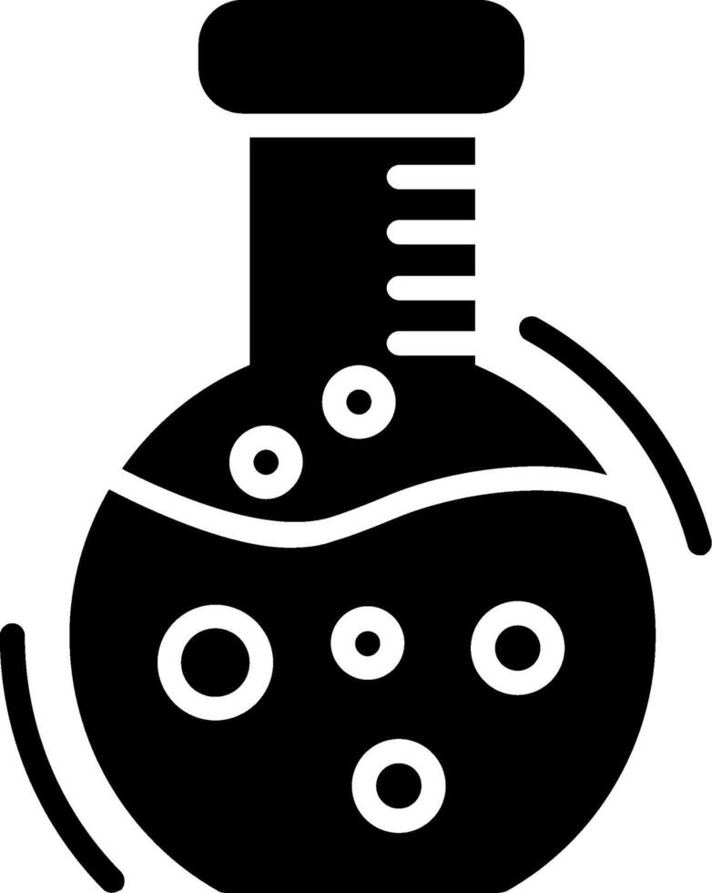 Flask Glyph Icon Design vector