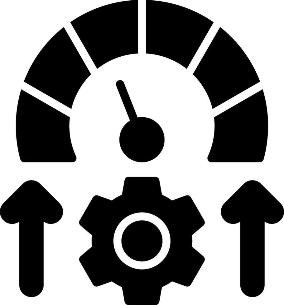 Gauge Glyph Icon Design vector