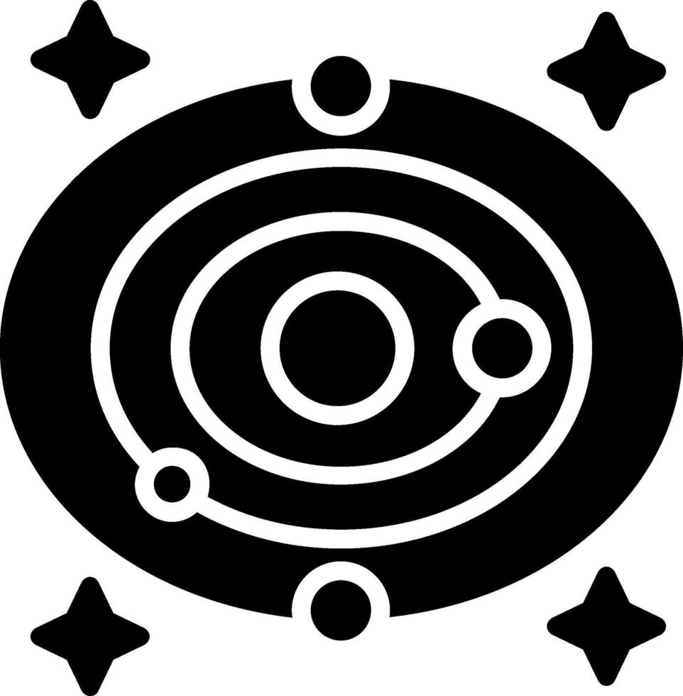 Galaxy Glyph Icon Design vector