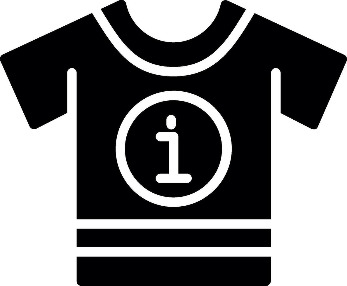 Tshirt Glyph Icon Design vector