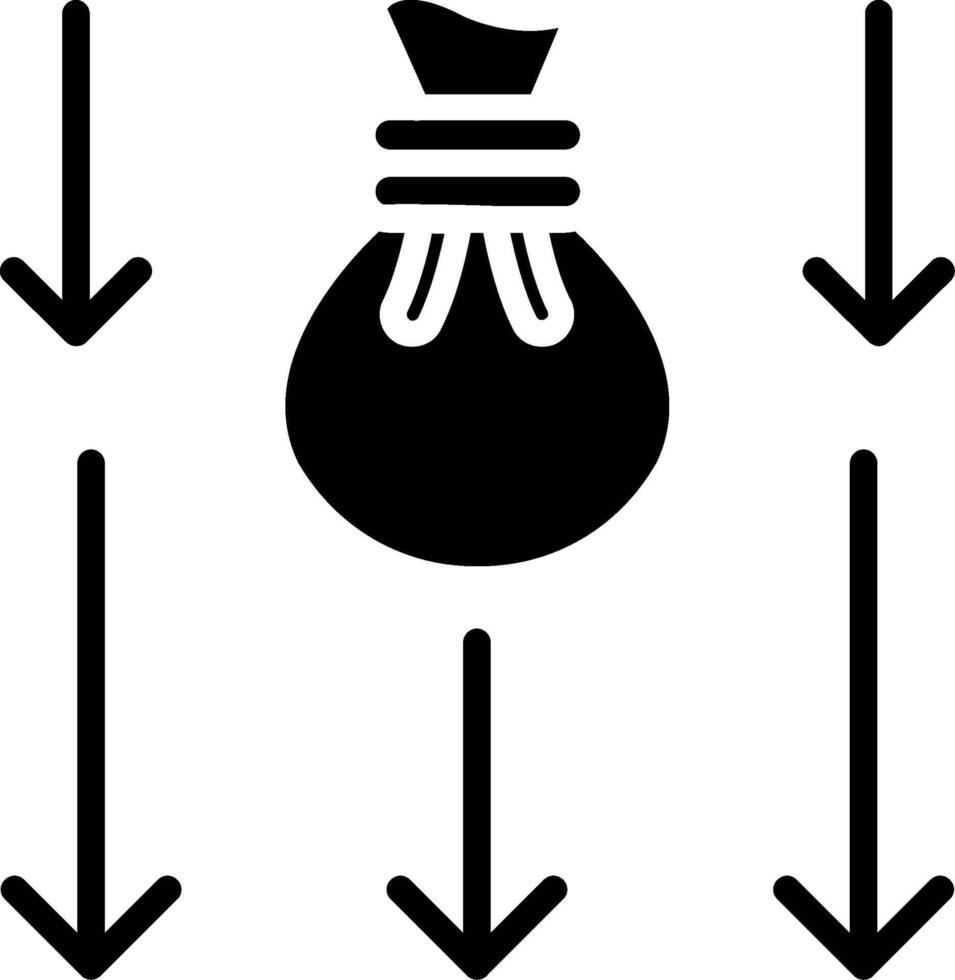 Wage Glyph Icon Design vector