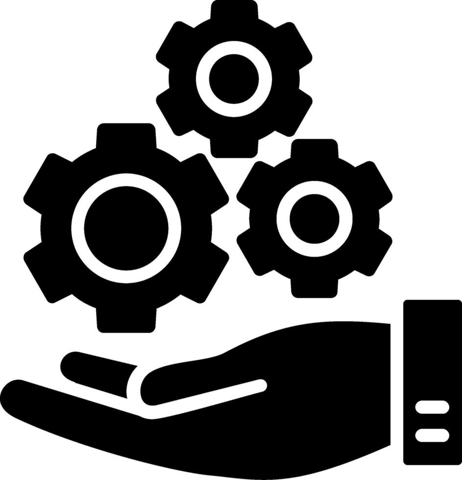 Technical Support Glyph Icon Design vector