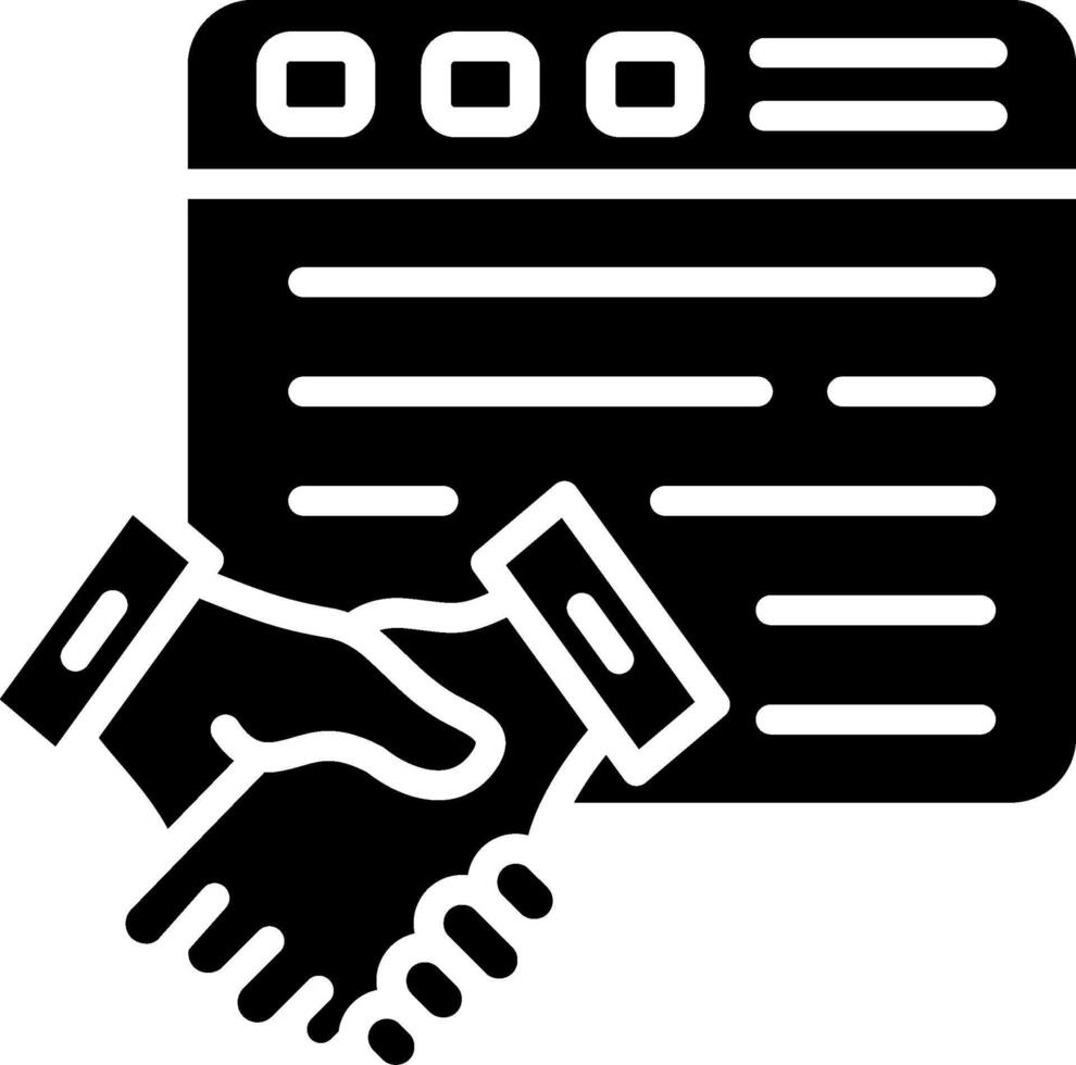 Website Glyph Icon Design vector