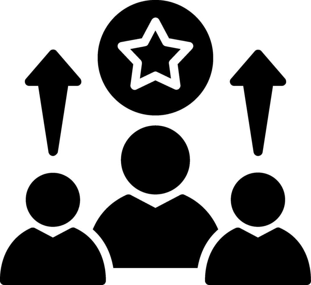 Leadership Glyph Icon Design vector