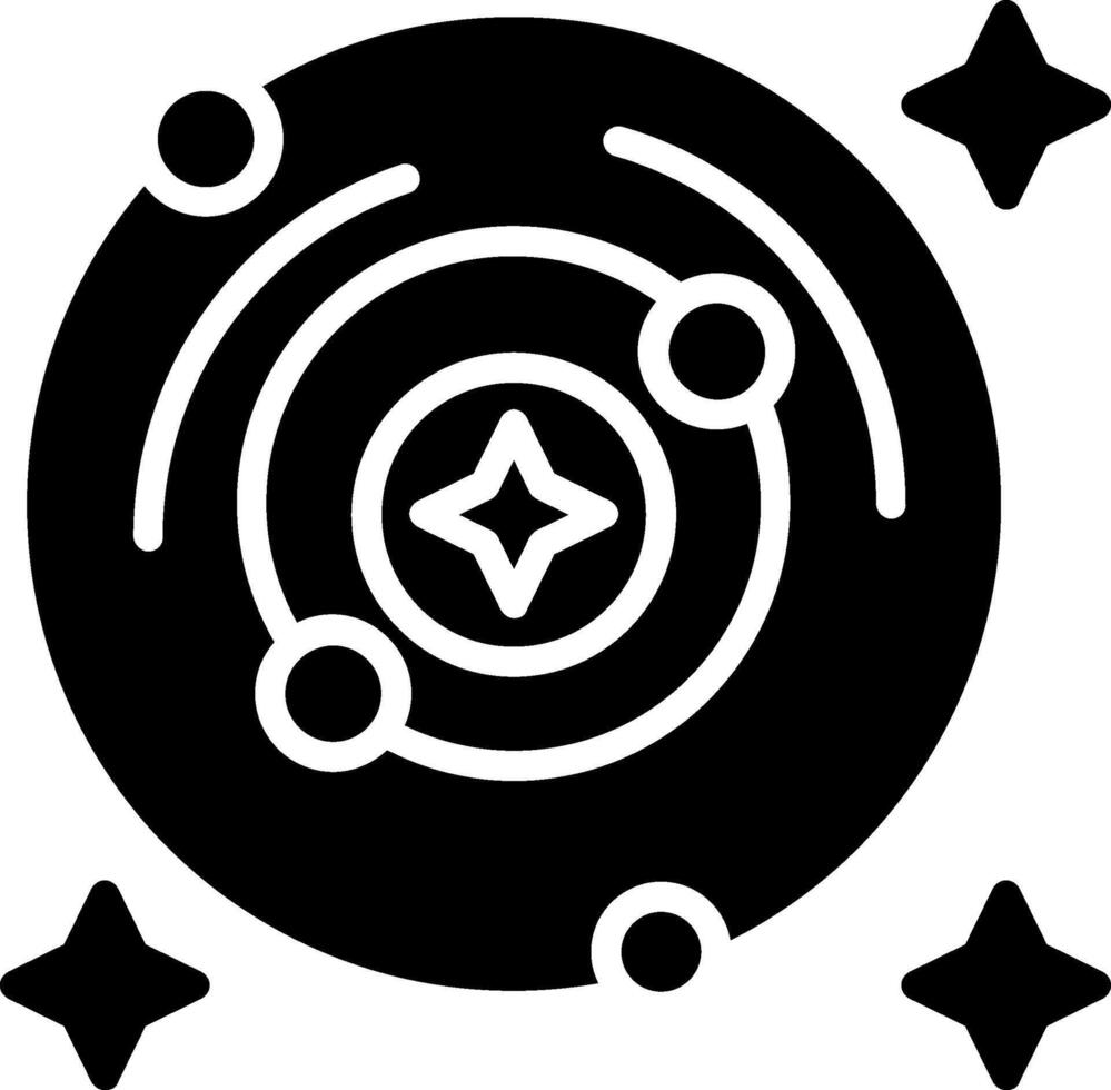 Milky Way Glyph Icon Design vector
