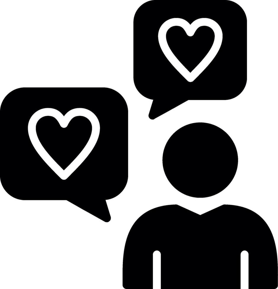 Love Glyph Icon Design vector