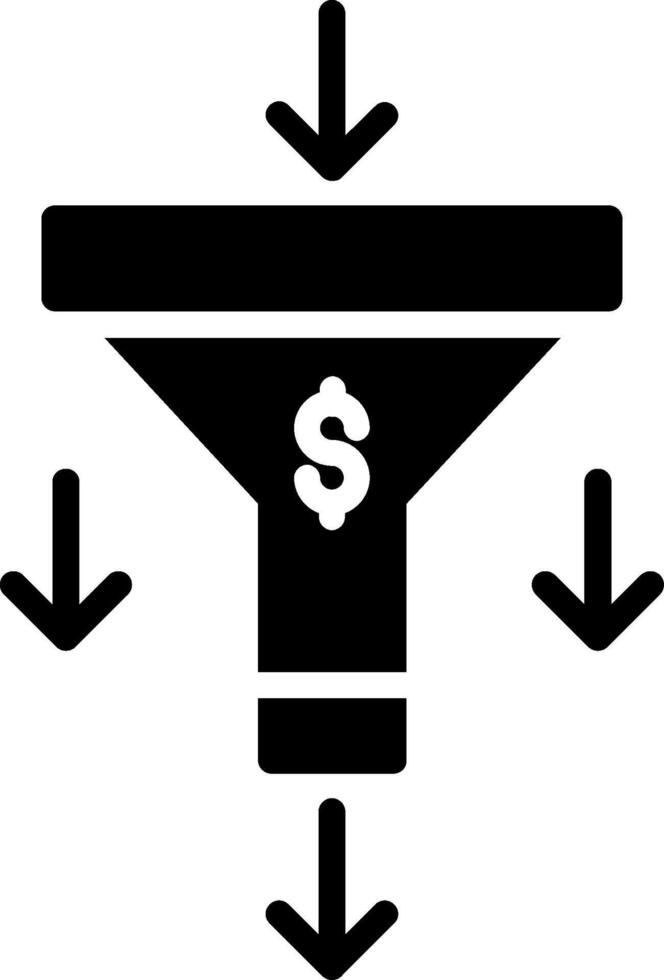 Sales PipeGlyph Dollar Glyph Icon Design vector