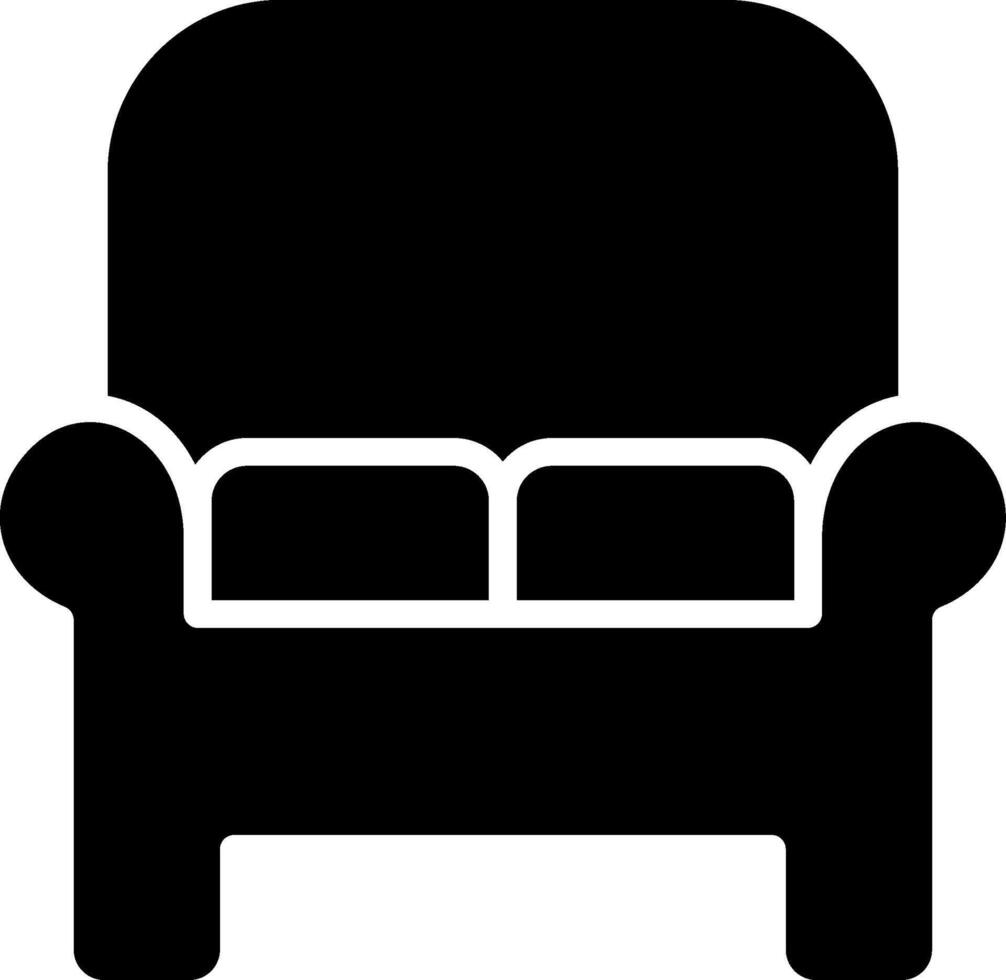 Sofa Glyph Icon Design vector