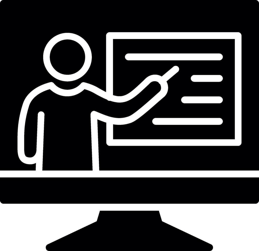 Distance education Glyph Icon Design vector