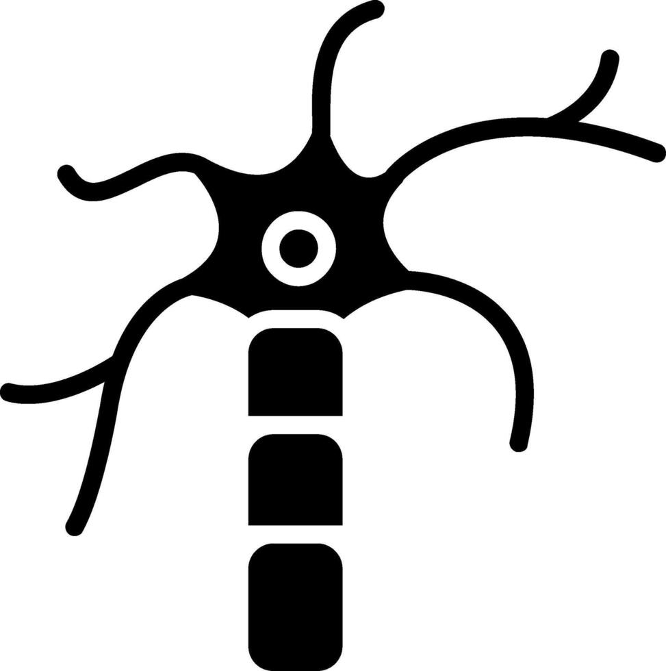 Nerve Cell Glyph Icon Design vector