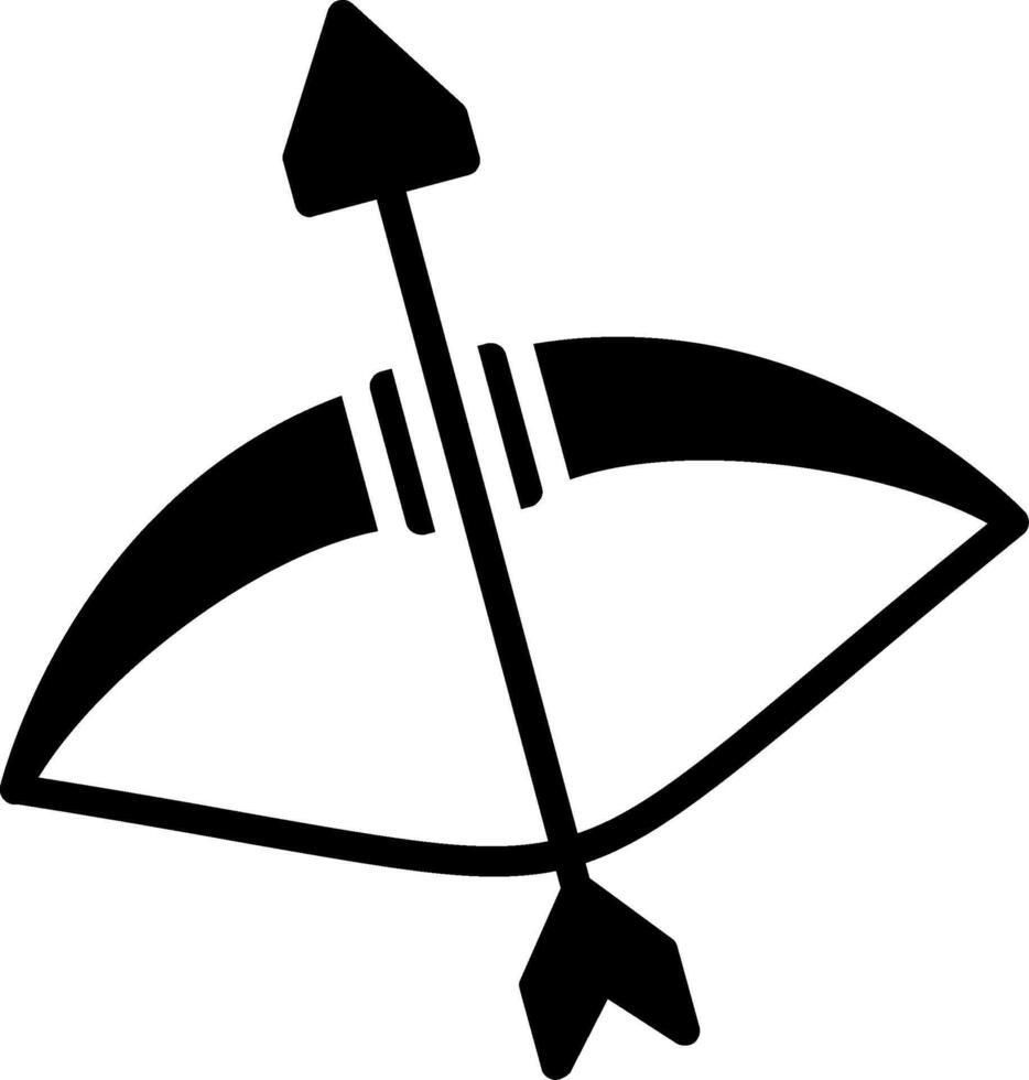 Ninja Bow Glyph Icon Design vector