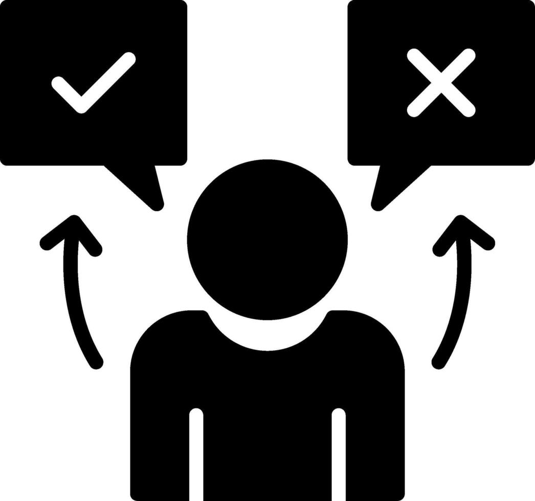 True or false Glyph Icon Design vector