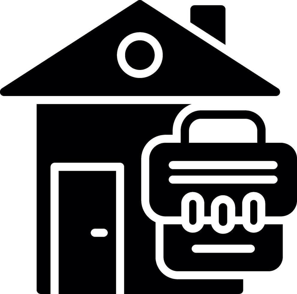 Work From Home Glyph Icon Design vector