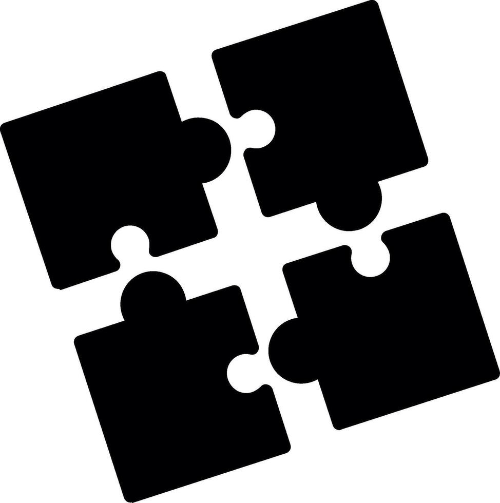Puzzle Glyph Icon Design vector
