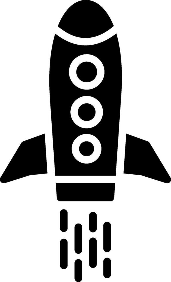 Rocket Glyph Icon Design vector