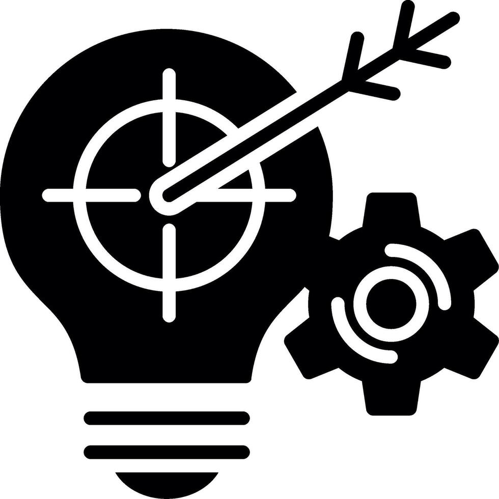 Aimless Glyph Icon Design vector