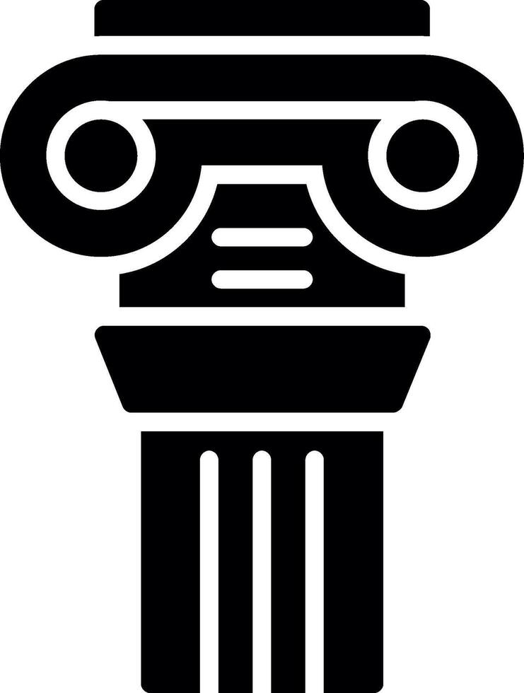 Column Glyph Icon Design vector