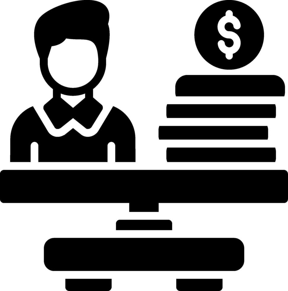 Equity Glyph Icon Design vector