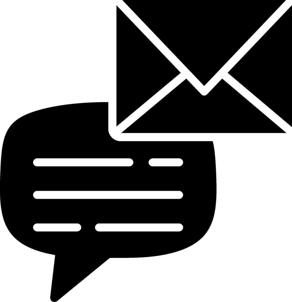 Mail Glyph Icon Design vector