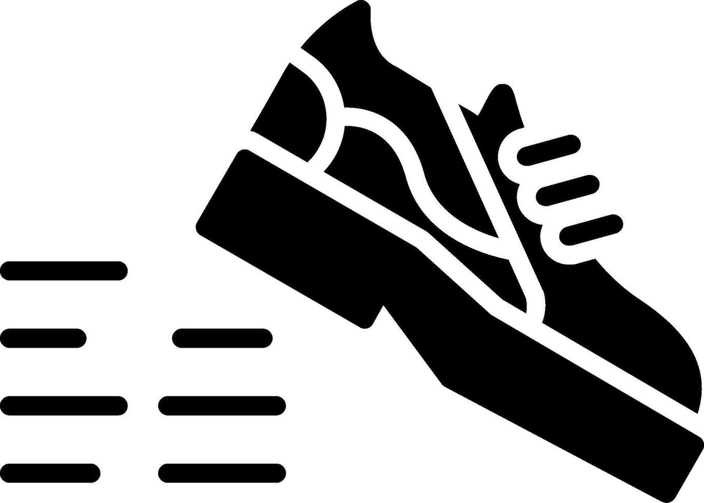 Running Glyph Icon Design vector