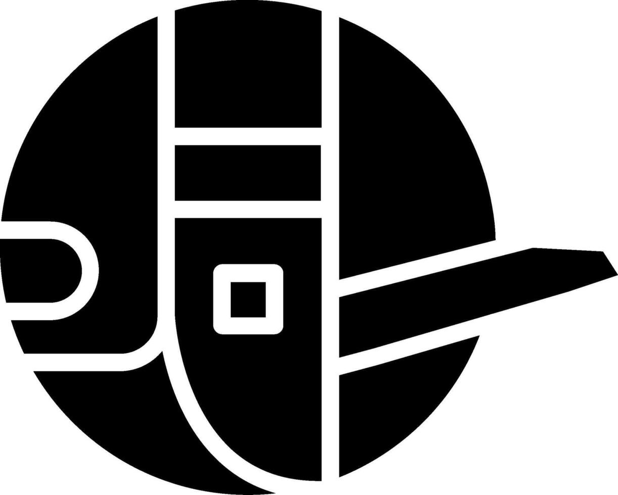 Sewing Shuttle Glyph Icon Design vector