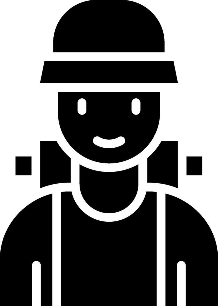 Travelers Glyph Icon Design vector