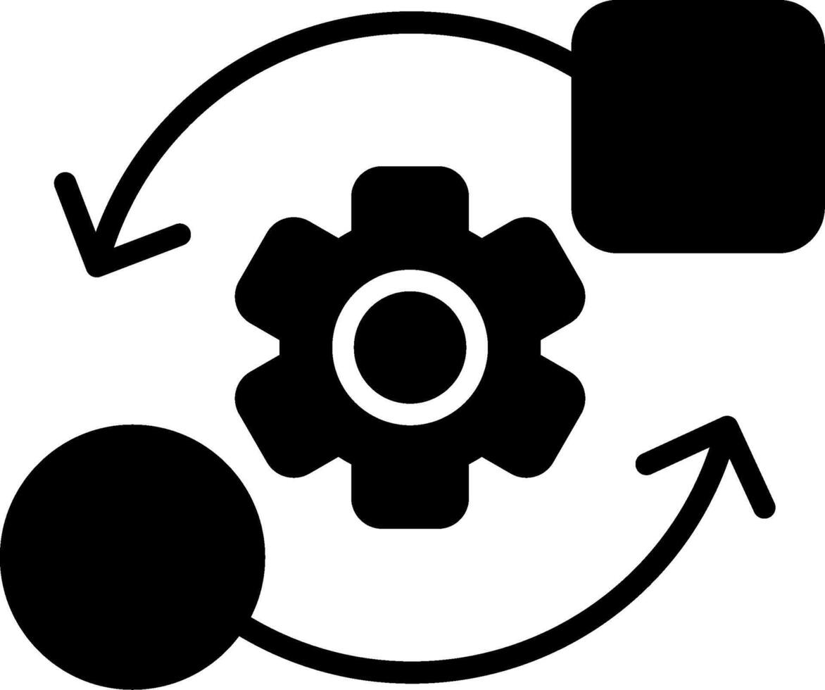 Transfer Glyph Icon Design vector