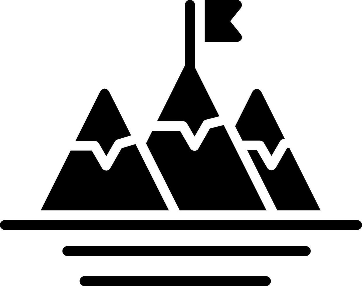 Conquer Glyph Icon Design vector
