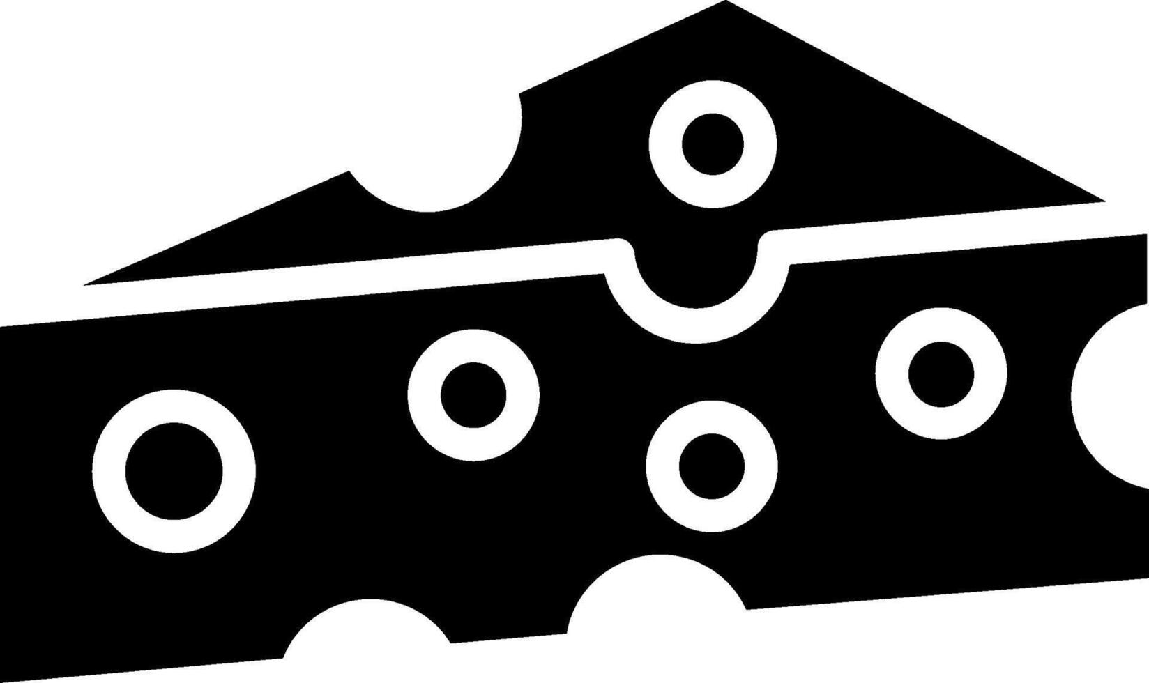 Cheese Glyph Icon Design vector