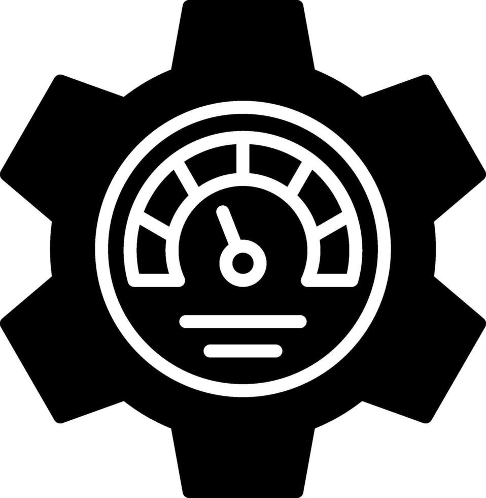 Gear Glyph Icon Design vector