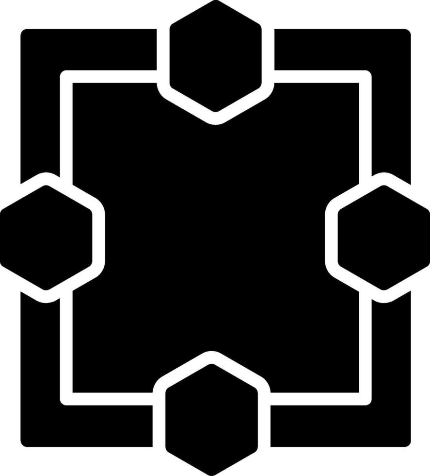Frame Glyph Icon Design vector