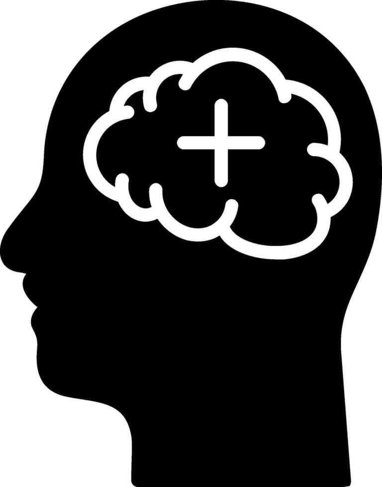 Mental Health Glyph Icon Design vector