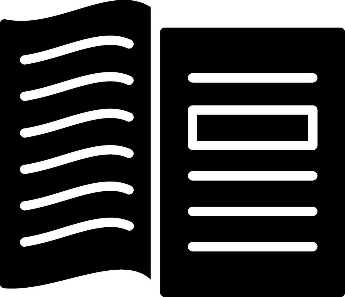 Open Book Glyph Icon Design vector