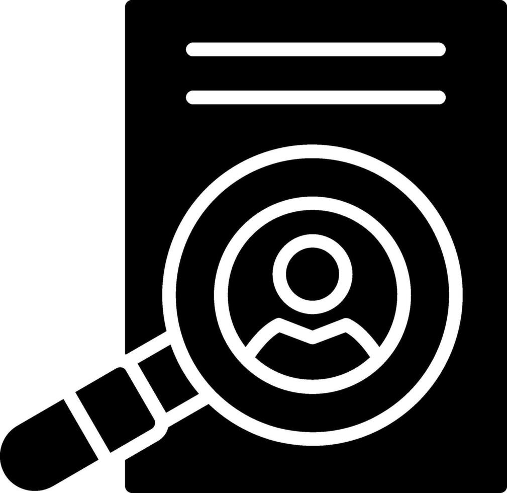 Recruiting Glyph Icon Design vector