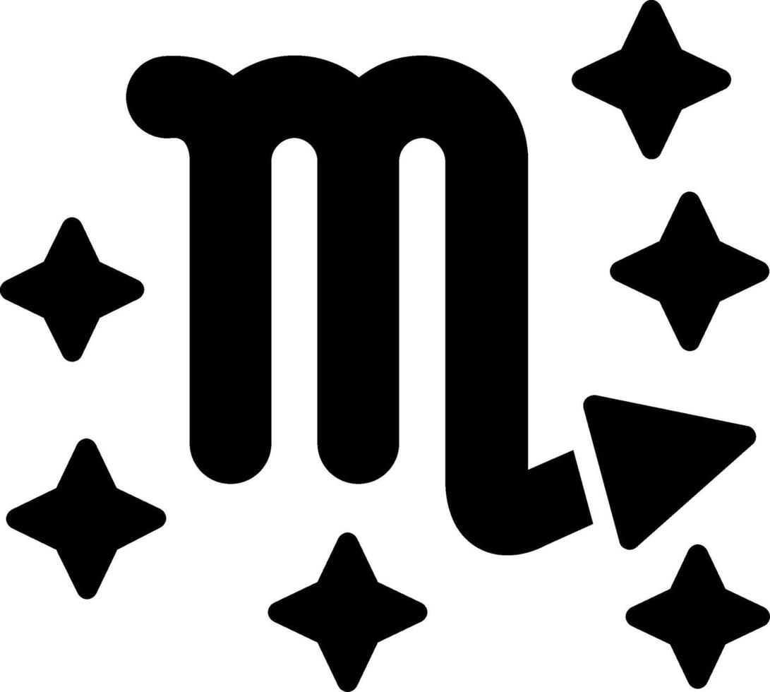 Scorpio Glyph Icon Design vector