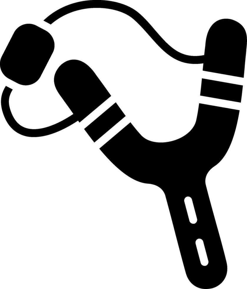 Slingshot Glyph Icon Design vector
