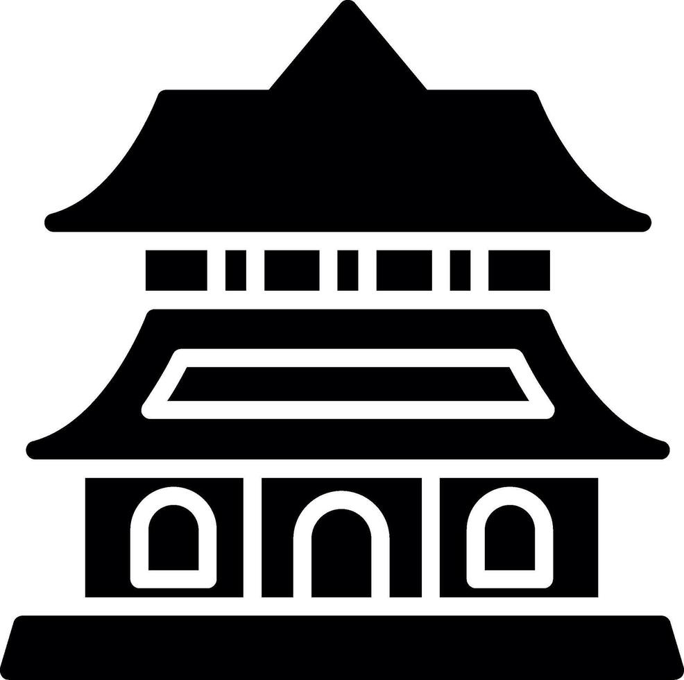 Temple Glyph Icon Design vector