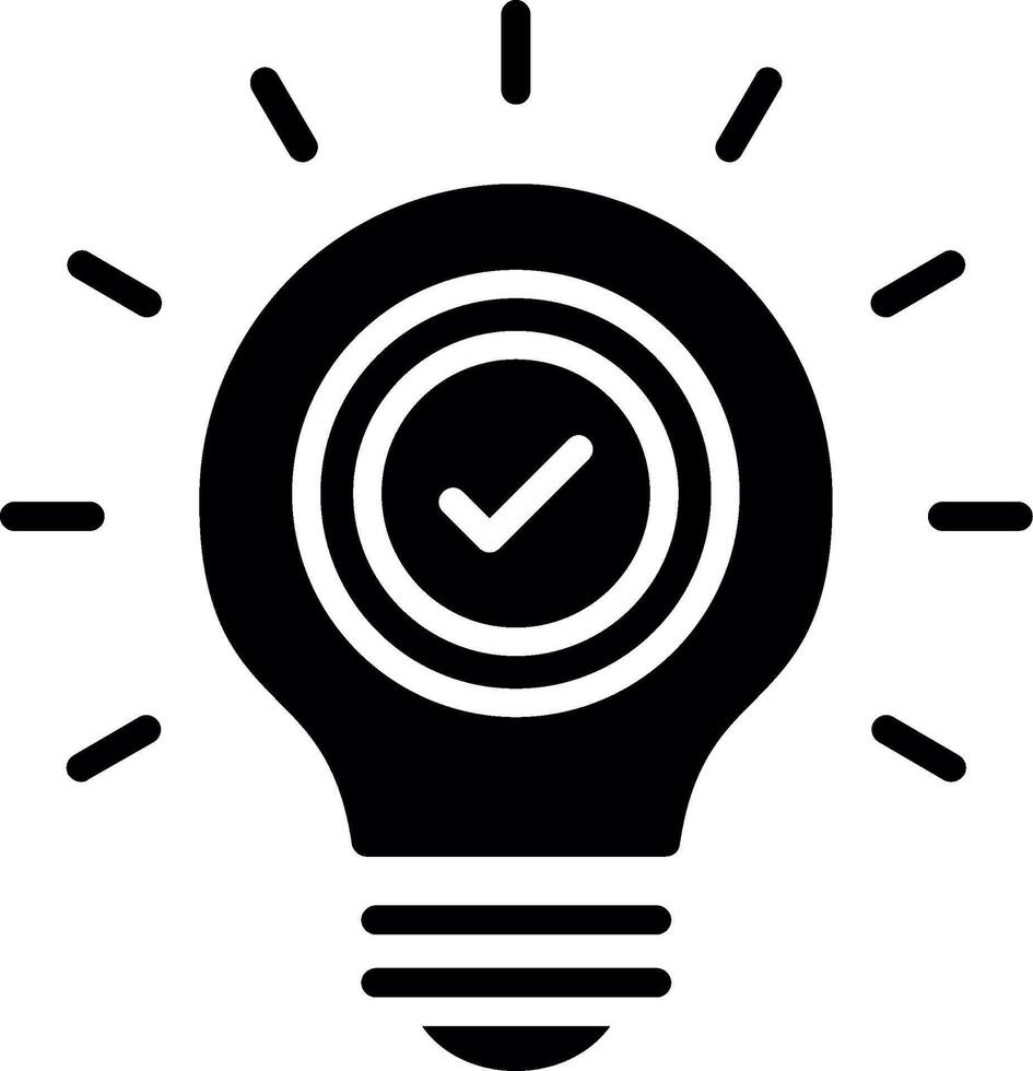 Solution Glyph Icon Design vector