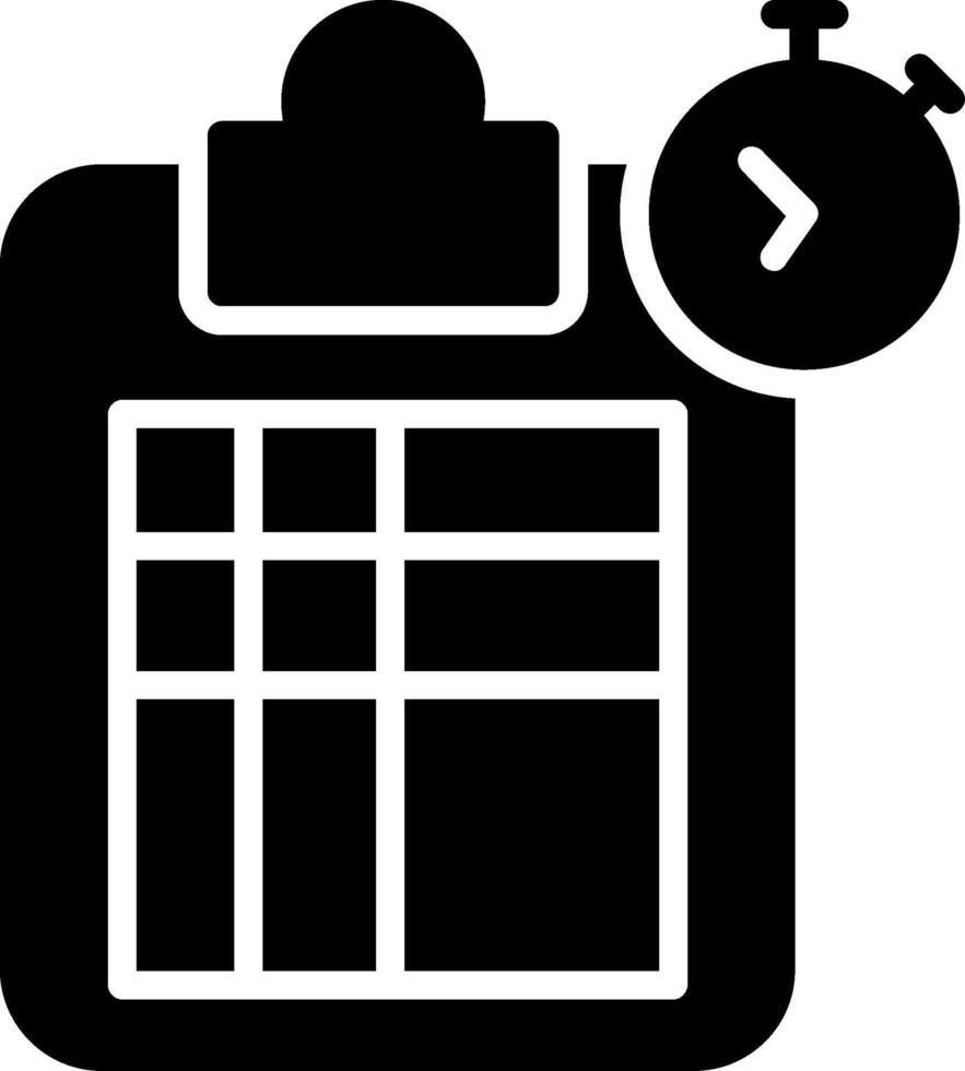 Stopwatch Glyph Icon Design vector