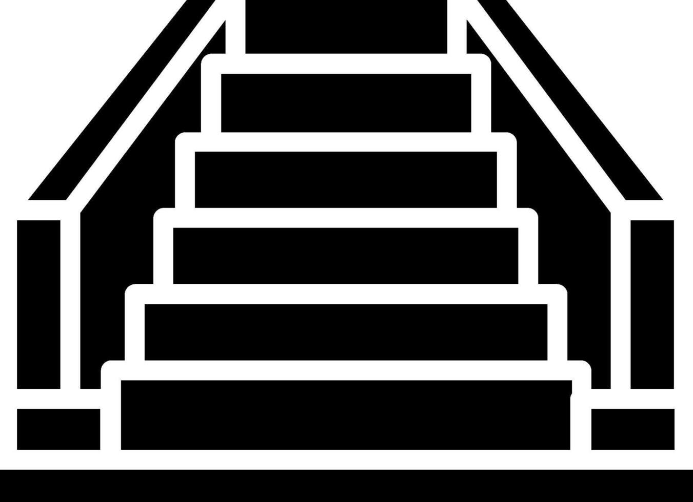 Staircase Glyph Icon Design vector