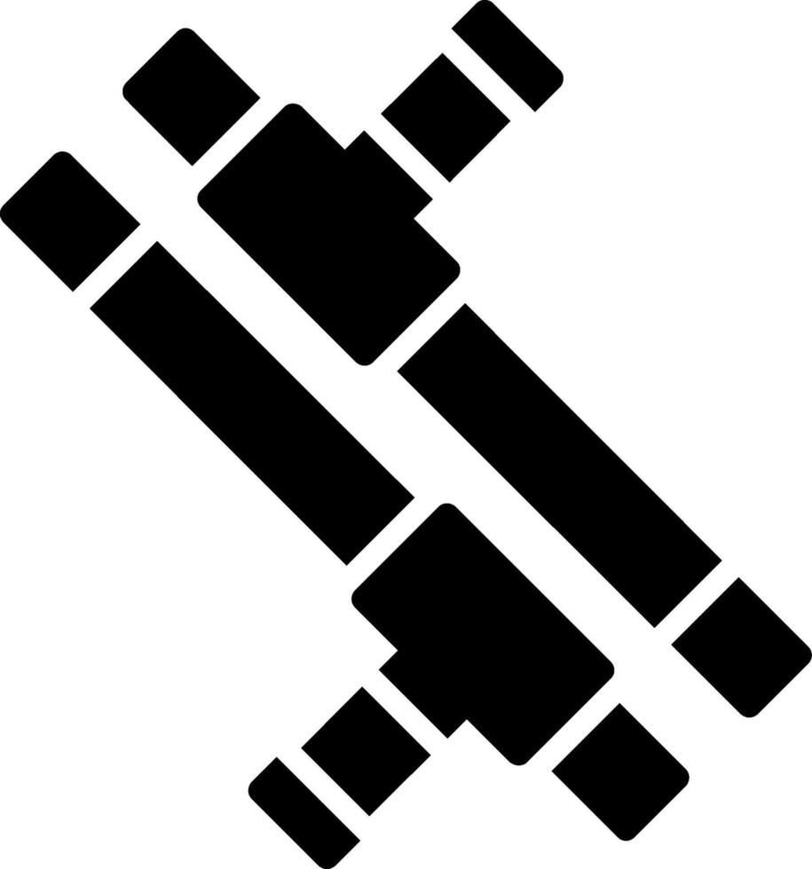 Tonfa Glyph Icon Design vector